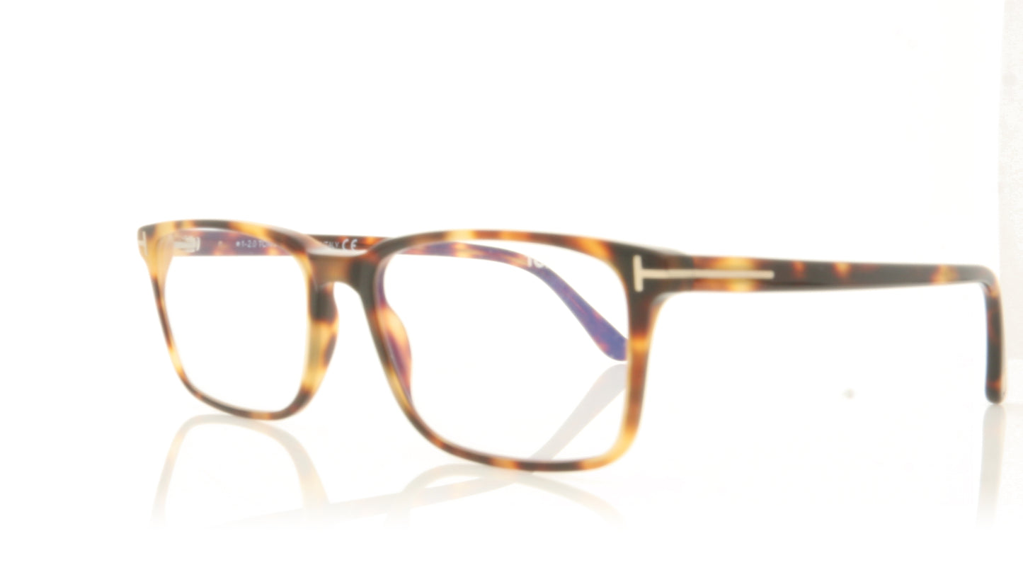 Tom Ford FT5735-B/V TF5735 53 Havana Glasses - Angle