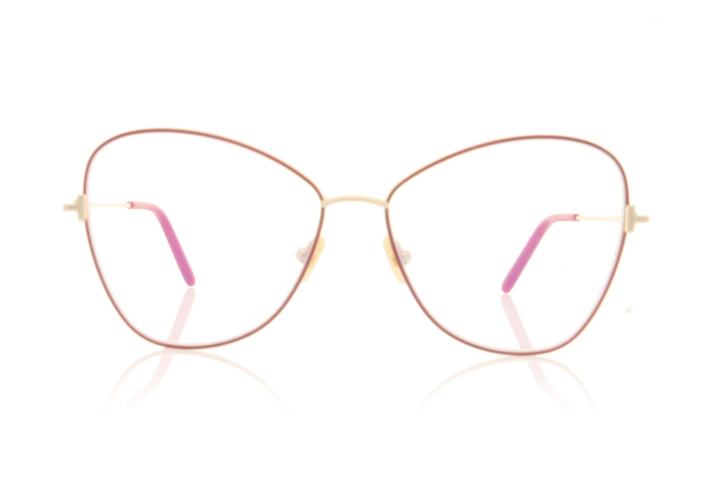 Tom Ford FT5738-B/V TF5738 75 Gold Glasses - Front