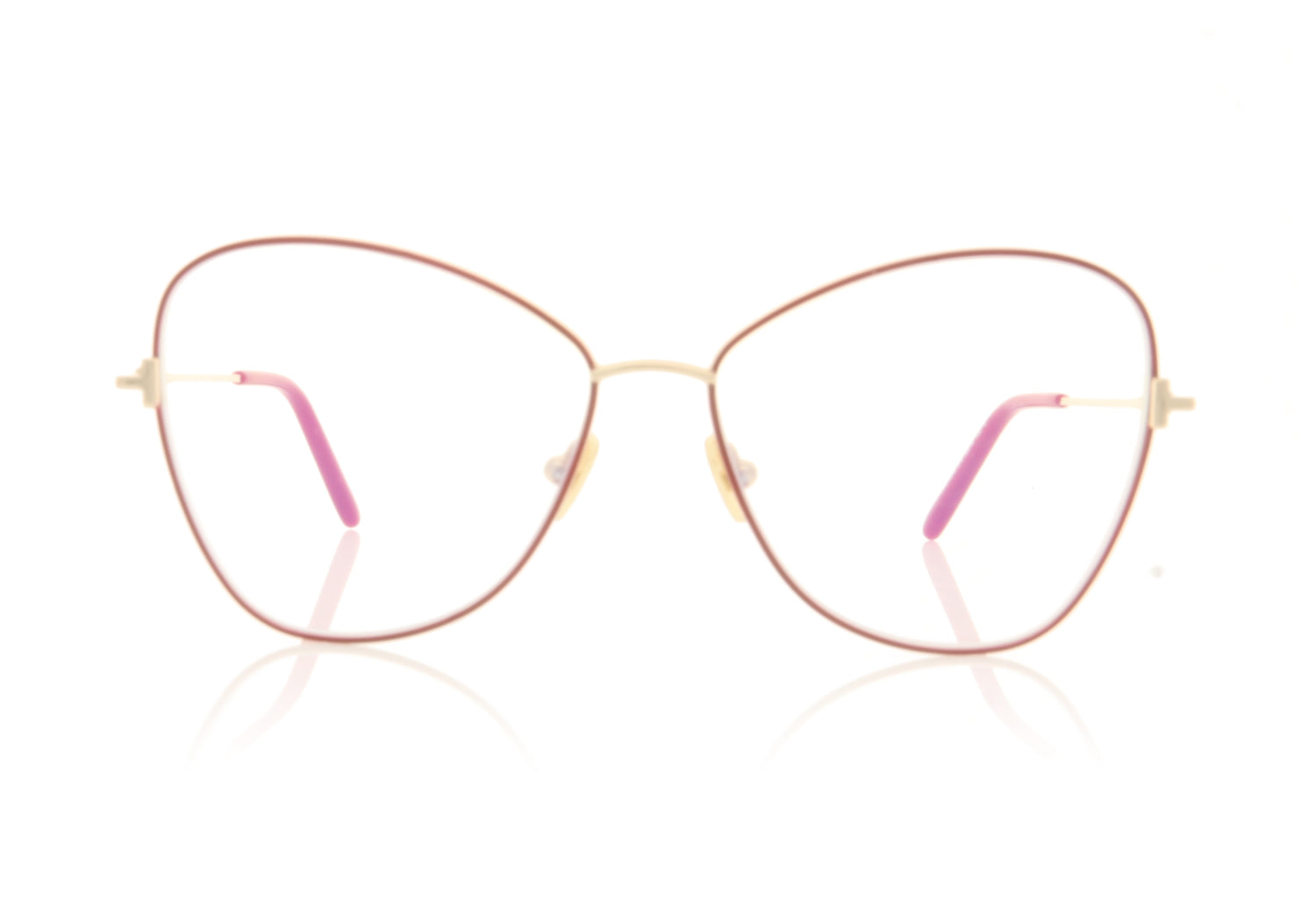 Tom Ford FT5738-B/V TF5738 75 Gold Glasses - Front