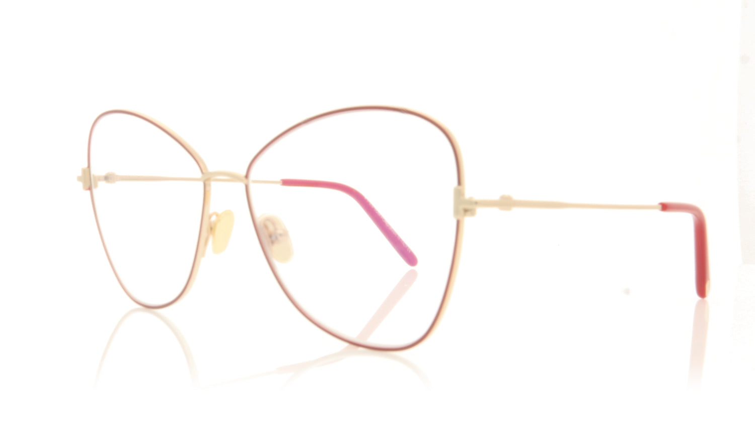 Tom Ford FT5738-B/V TF5738 75 Gold Glasses - Angle