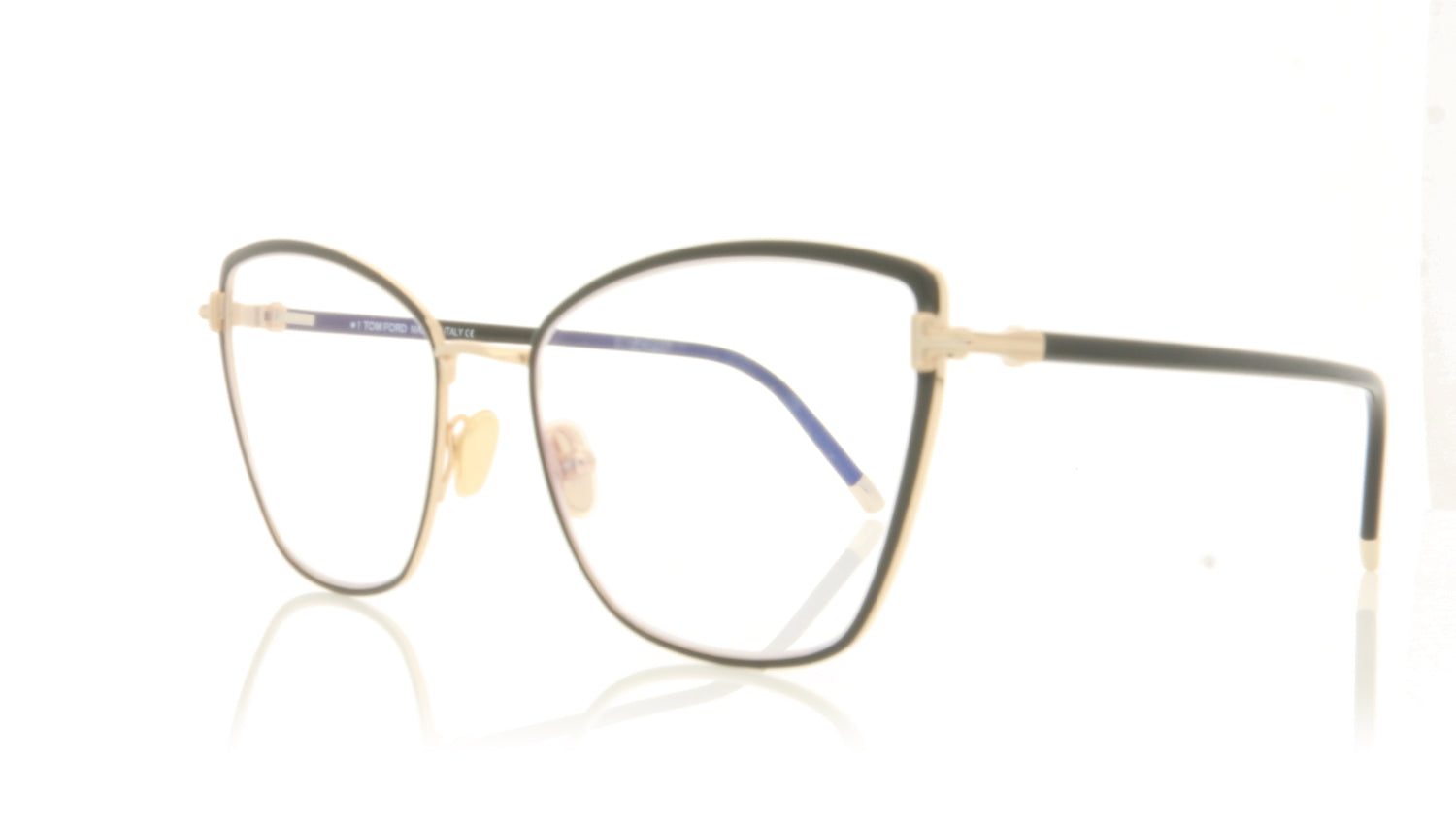 Tom Ford FT5740-B/V TF5740 1 Black Glasses - Angle
