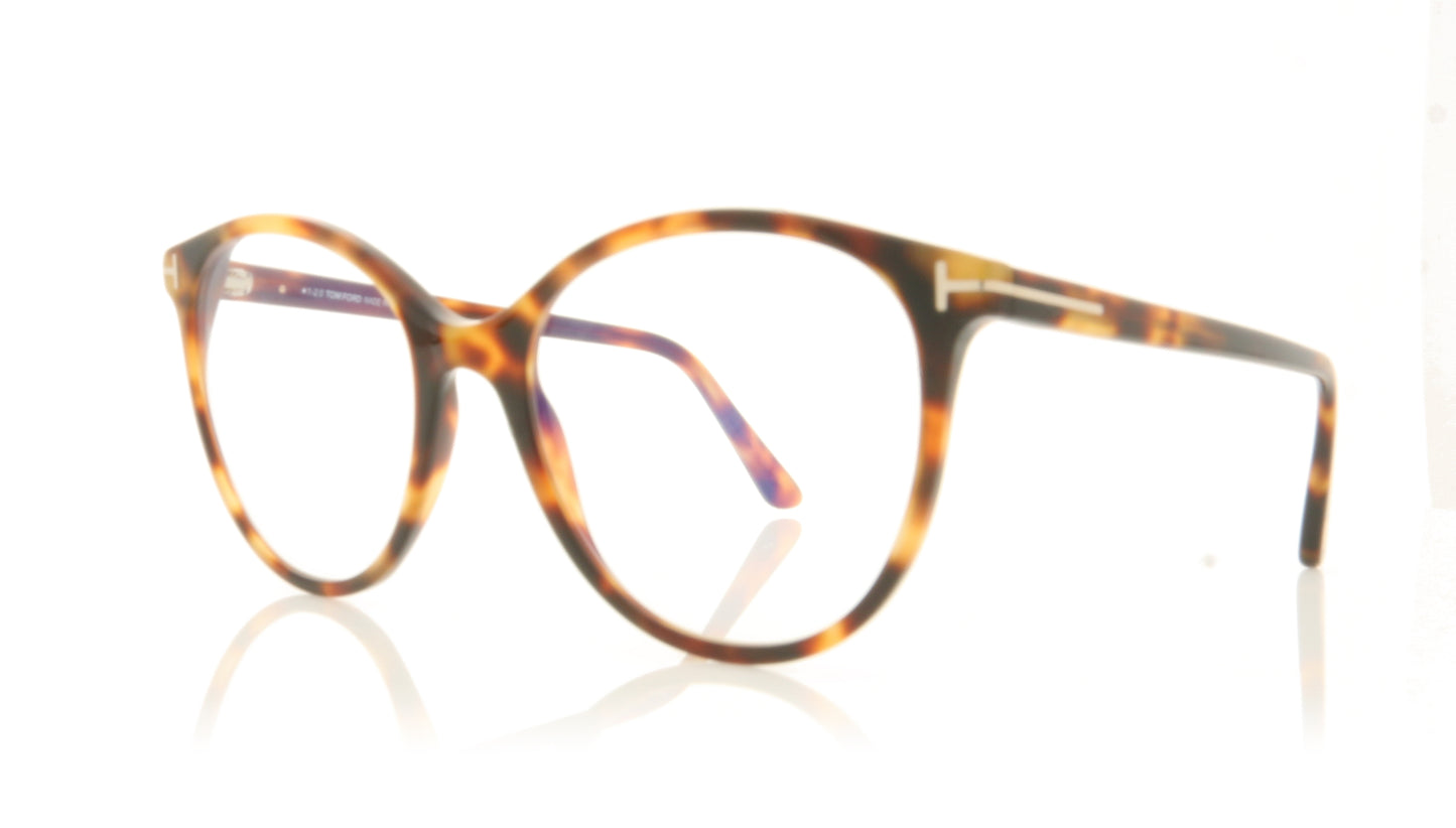 Tom Ford FT5742-B/V TF5742 53 Havana Glasses - Angle