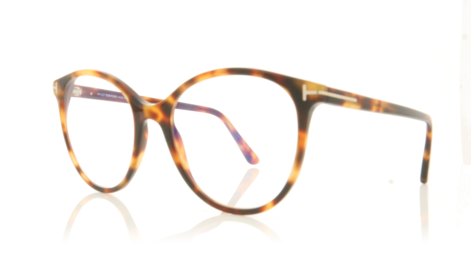 Tom Ford FT5742-B/V TF5742 53 Havana Glasses - Angle