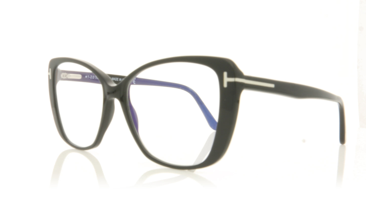 Tom Ford FT5744-B/V TF5744 1 Black Glasses - Angle
