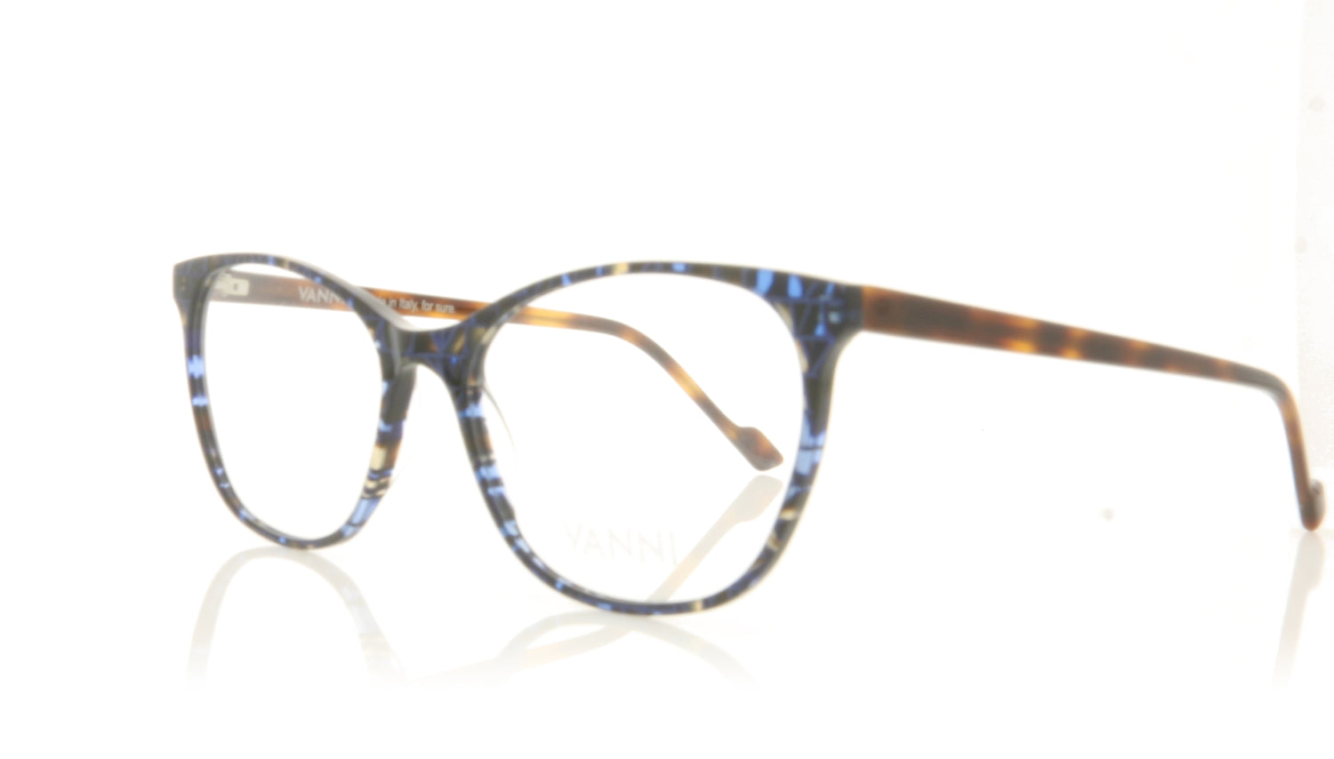 Vanni V1316 A660 Blue Havana Glasses - Angle