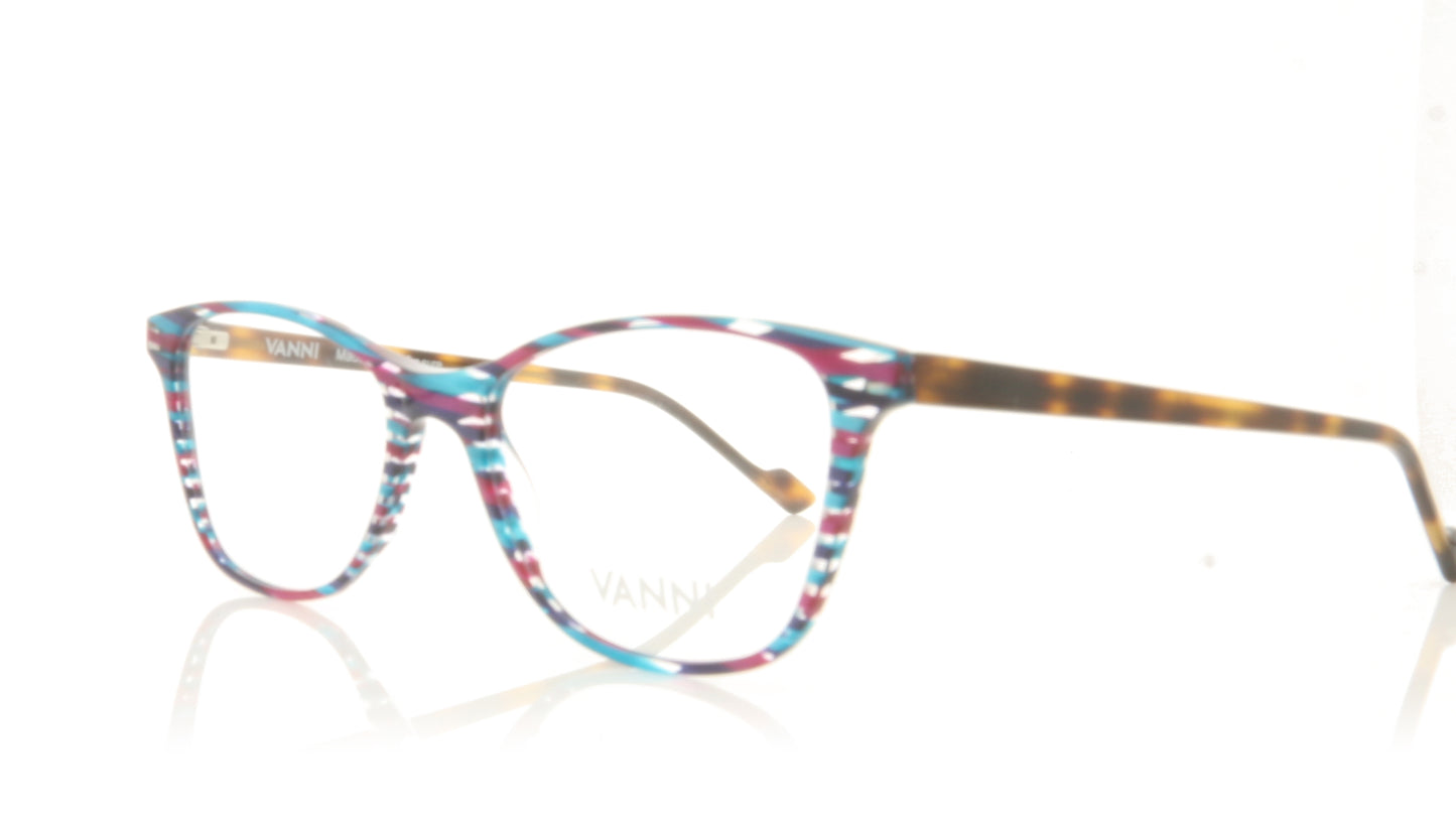 Vanni V1317 A705 Blue Havana Glasses - Angle