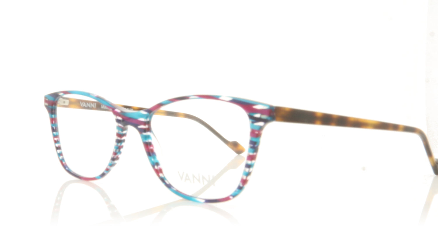 Vanni V1317 A705 Blue Havana Glasses - Angle