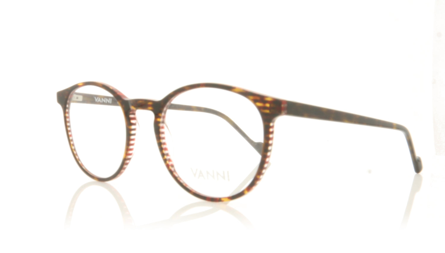 Vanni V1322 A26 Tortoise Red Glasses - Angle