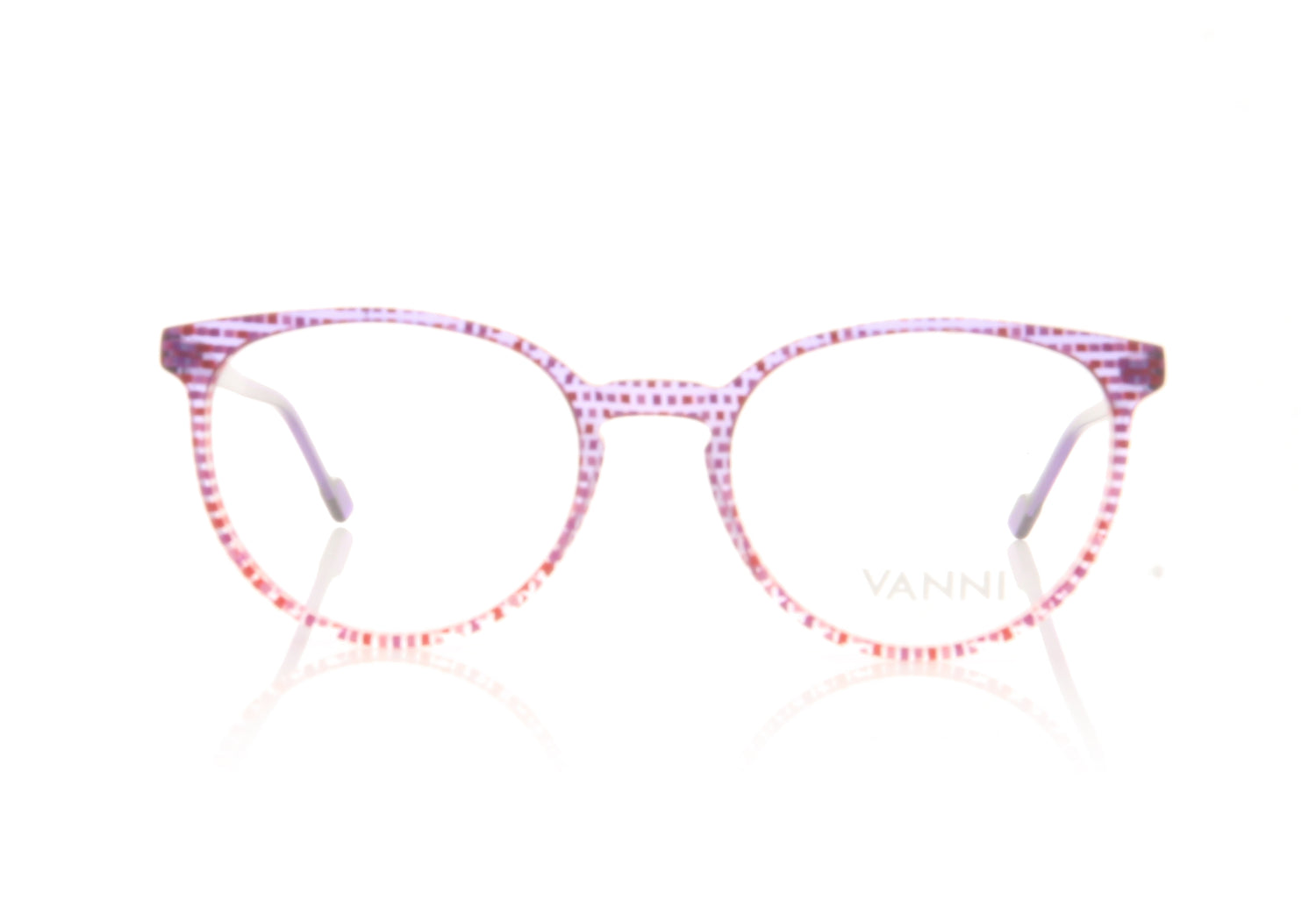 Vanni V1343 A55 Purple Crystal Glasses - Front