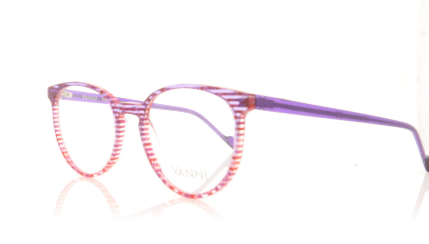 Vanni V1343 A55 Purple Crystal Glasses - Angle