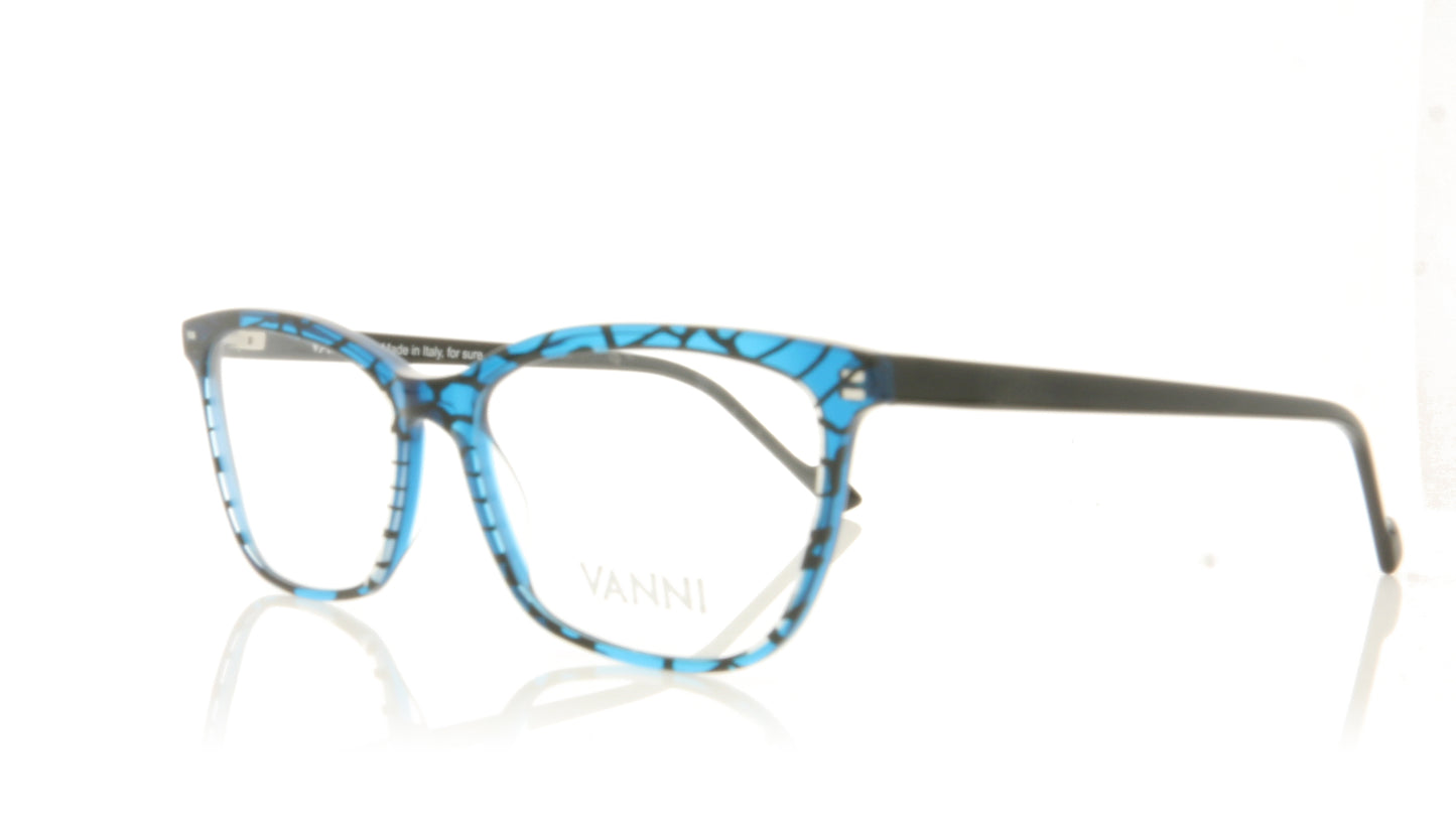 Vanni V1370 A454 Turquoise Black Glasses - Angle