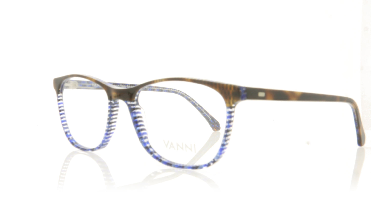 Vanni V1403 A546 Havana Blue Glasses - Angle