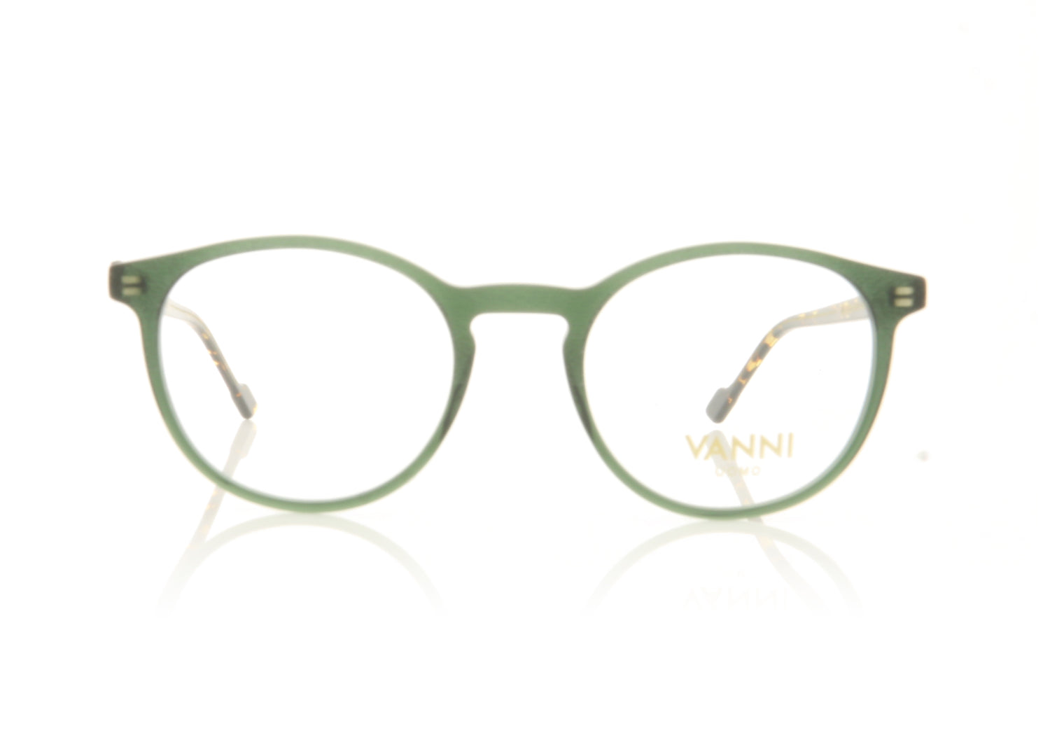 Vanni V2151 A19 Textured Green Glasses - Front