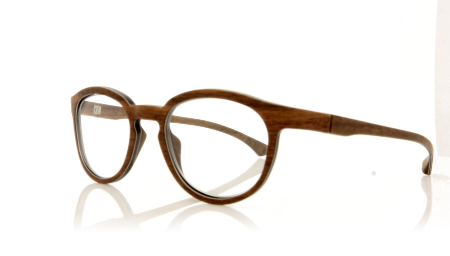 W-eye Alpha 1 S5 Walnut Glasses - Angle