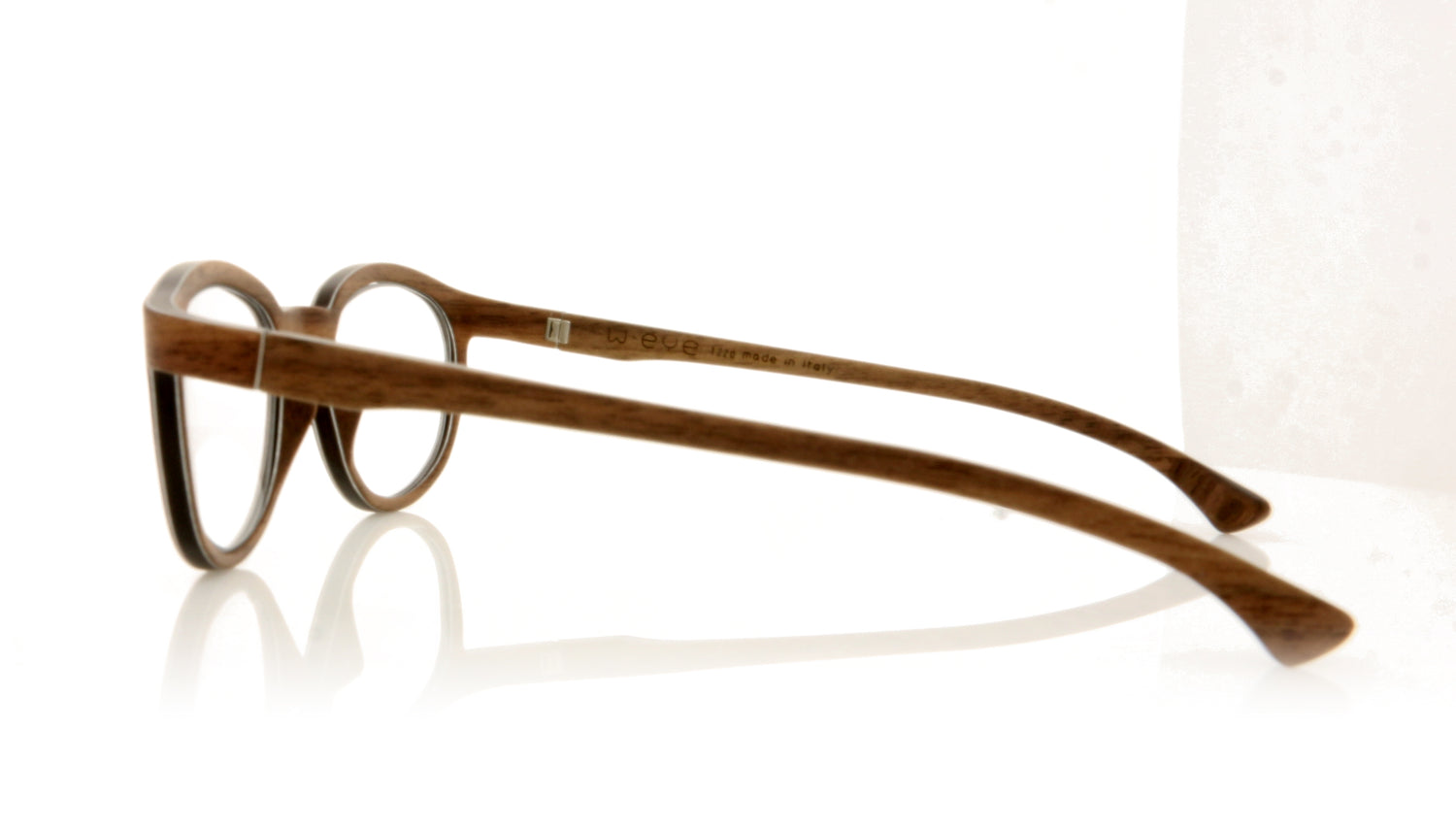 W-eye Alpha 1 S5 Walnut Glasses - Side
