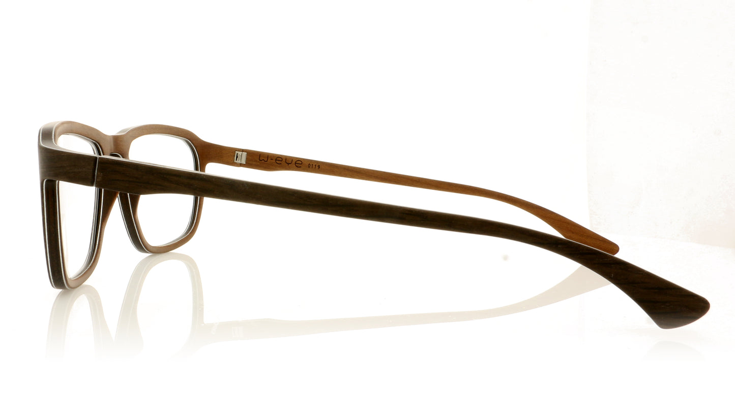 W-eye Alpha 3 L56A Brown Glasses - Side
