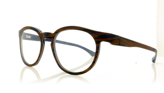 W-eye YK 20L Tortoise Blue Glasses - Angle