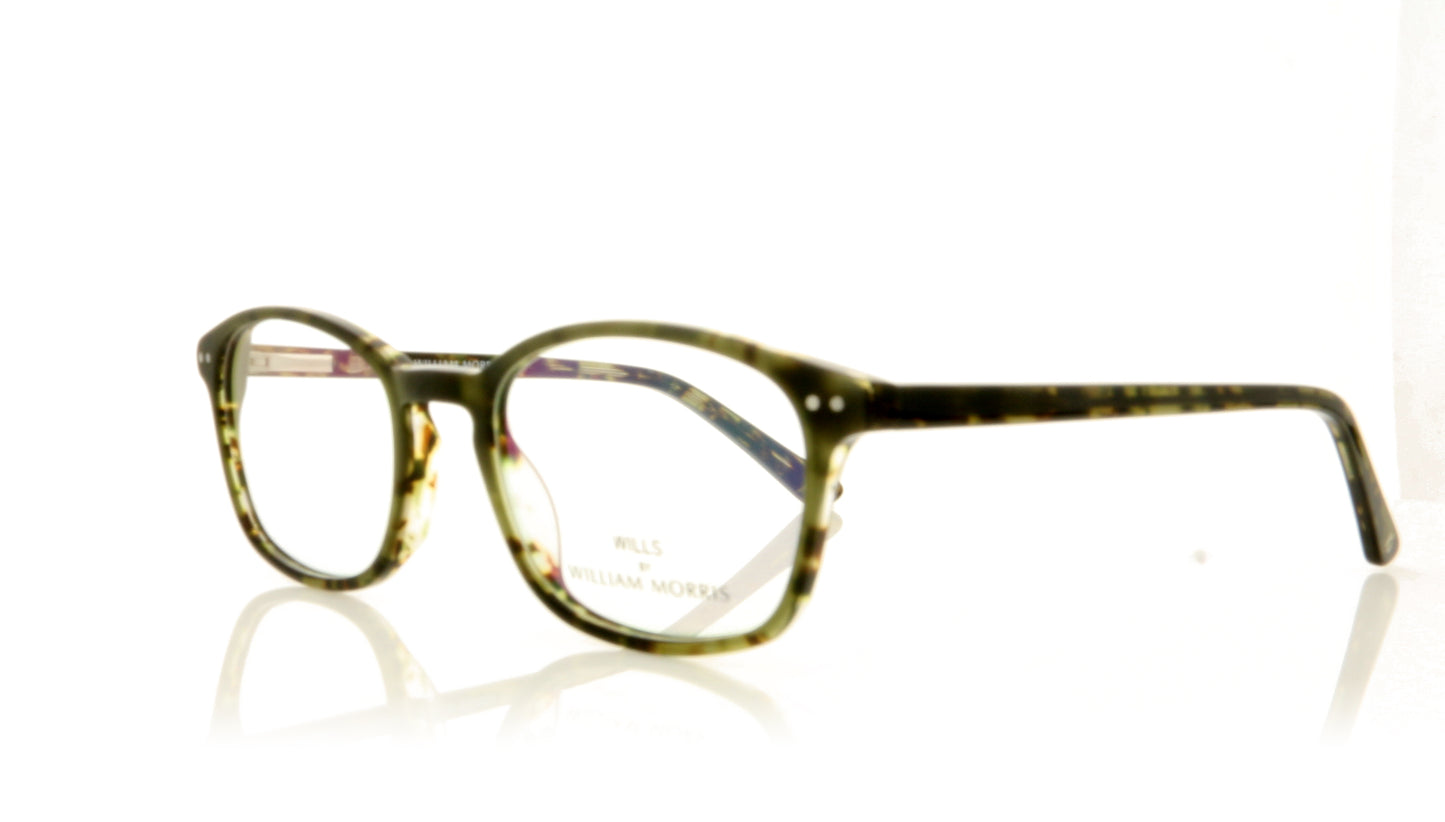 William Morris Wills 83 C2 Green Glasses - Angle