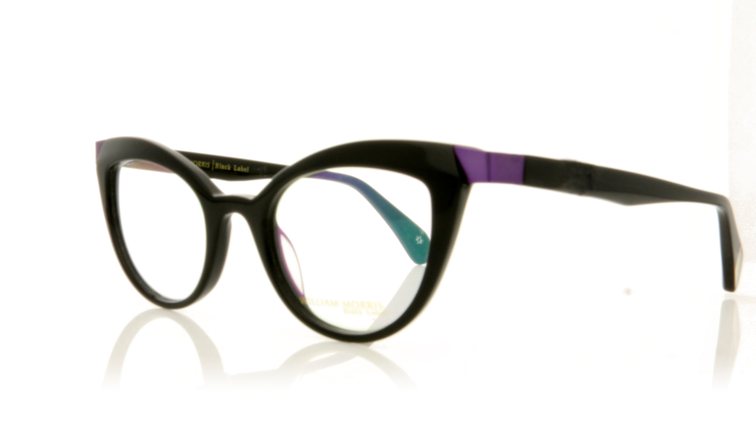 William Morris WMBL040 C3 Black Glasses - Angle