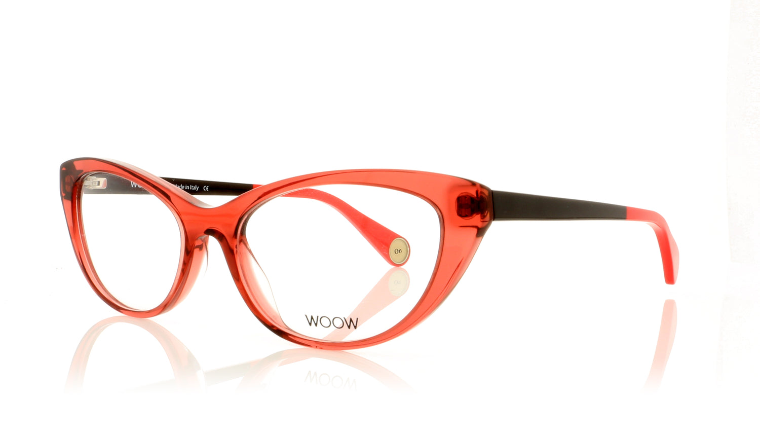 Woow Come On 2 894 Transparent Dark Pink Glasses - Angle
