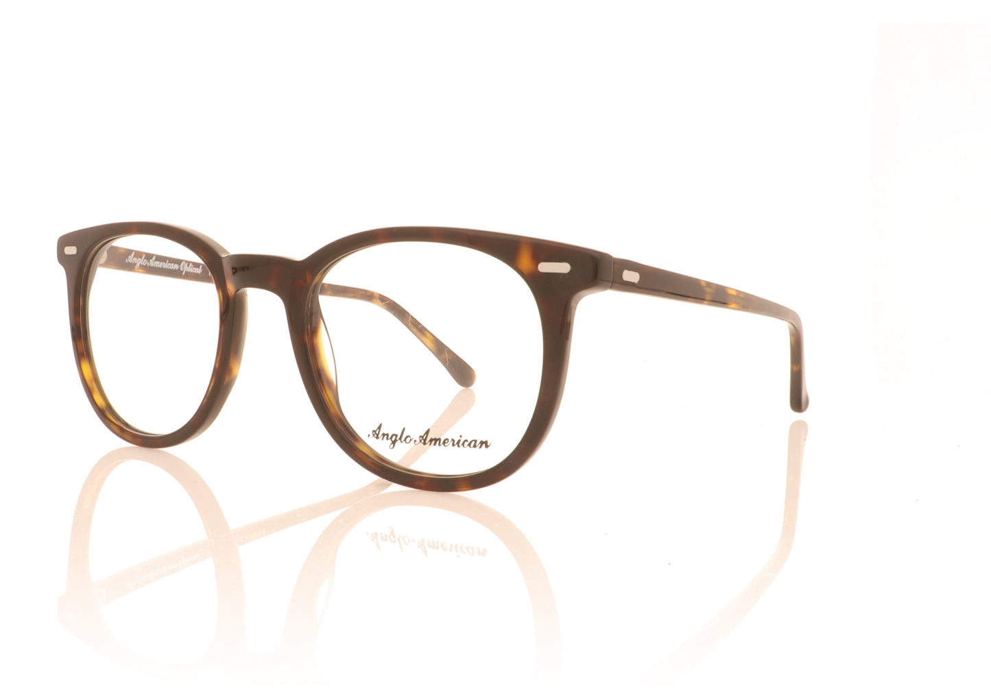 Anglo American Optical Model 313 TOY Tortoise Glasses - Angle