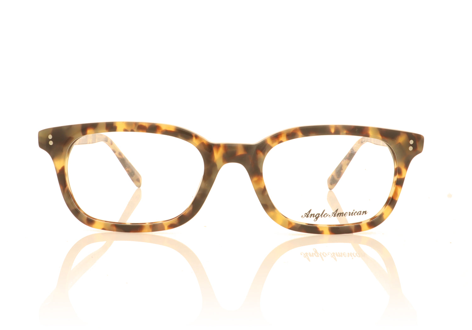 Anglo American Optical Model 379 JH2 Tortoise Glasses - Front