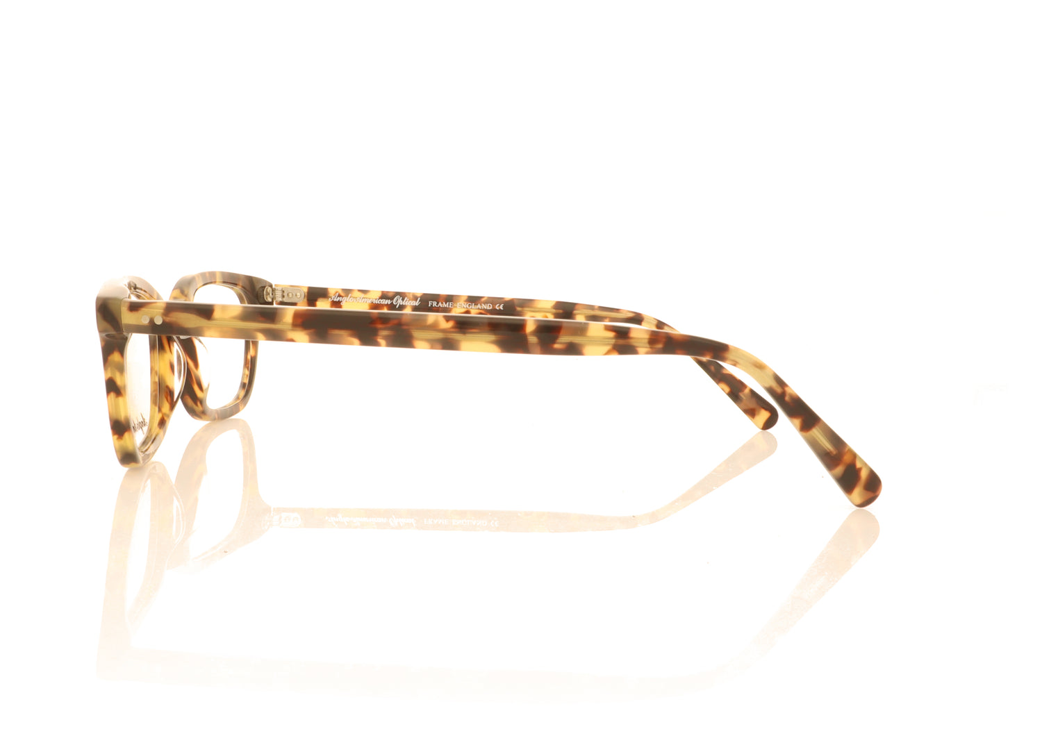 Anglo American Optical Model 379 JH2 Tortoise Glasses - Side