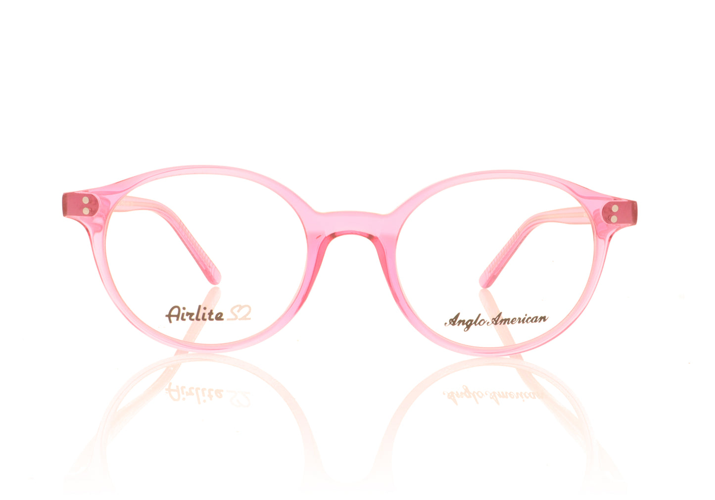 Anglo American Optical Airlite S2 100 TR29 Pink Glasses - Front