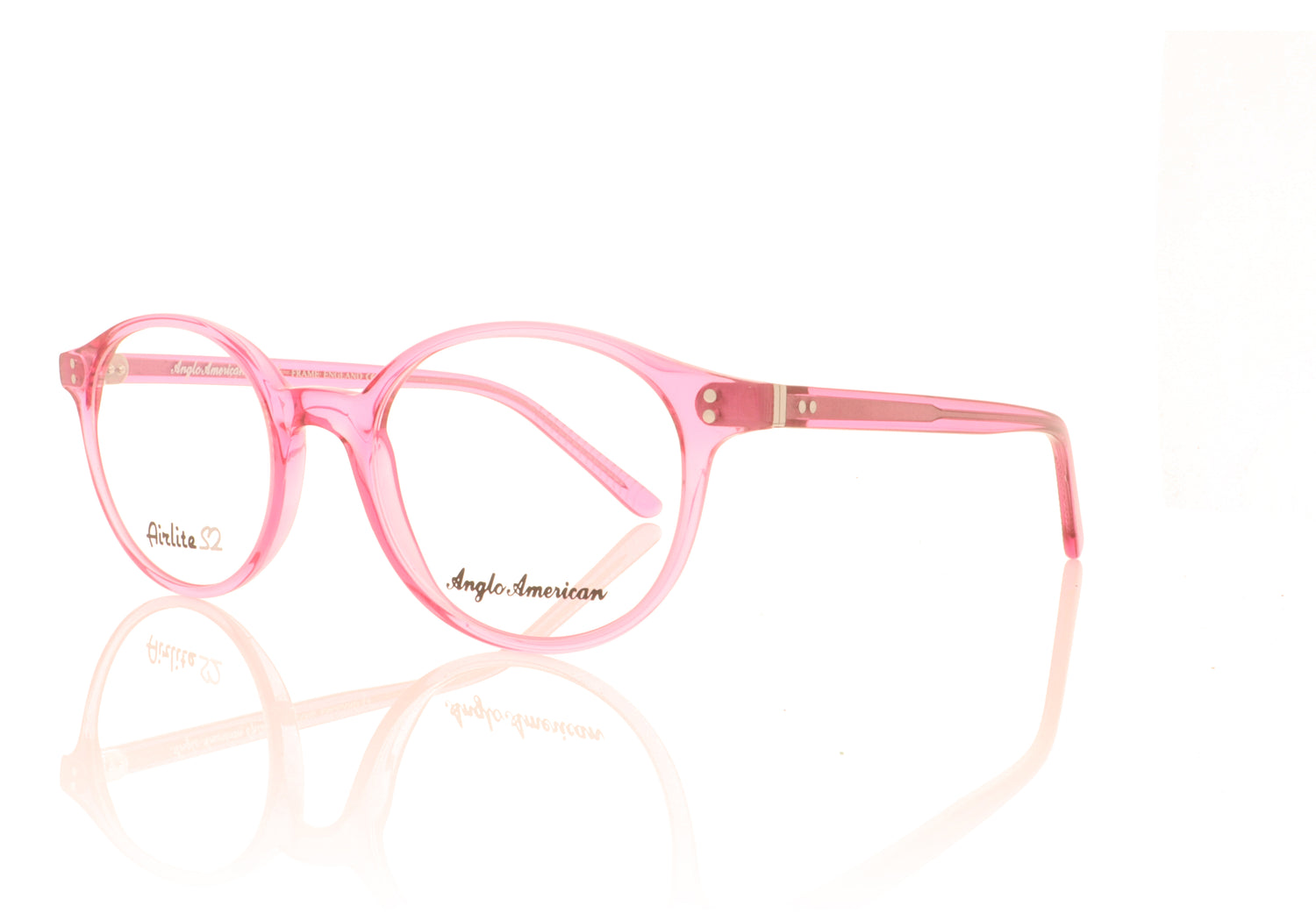 Anglo American Optical Airlite S2 100 TR29 Pink Glasses - Angle