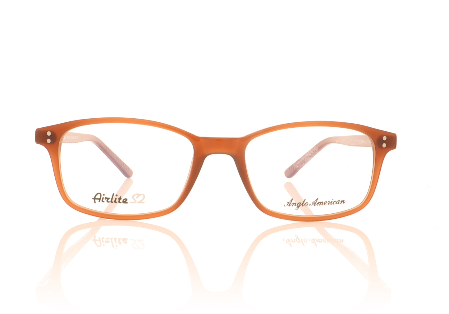 Anglo American Optical Airlite S2 101 OP27 Brown Glasses - Front
