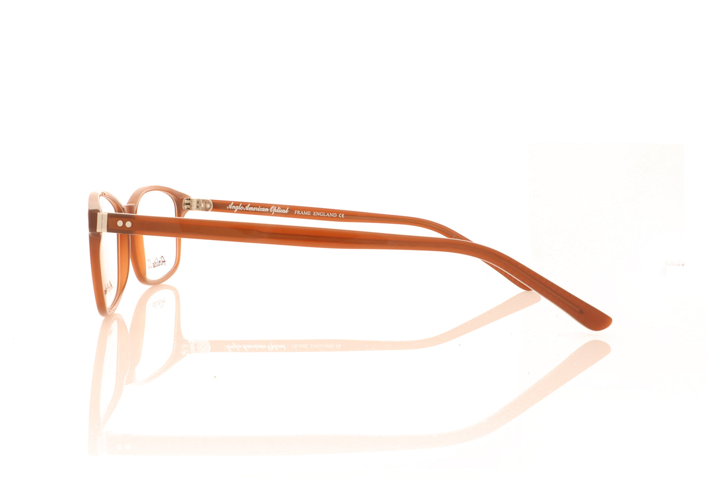 Anglo American Optical Airlite S2 101 OP27 Brown Glasses - Side