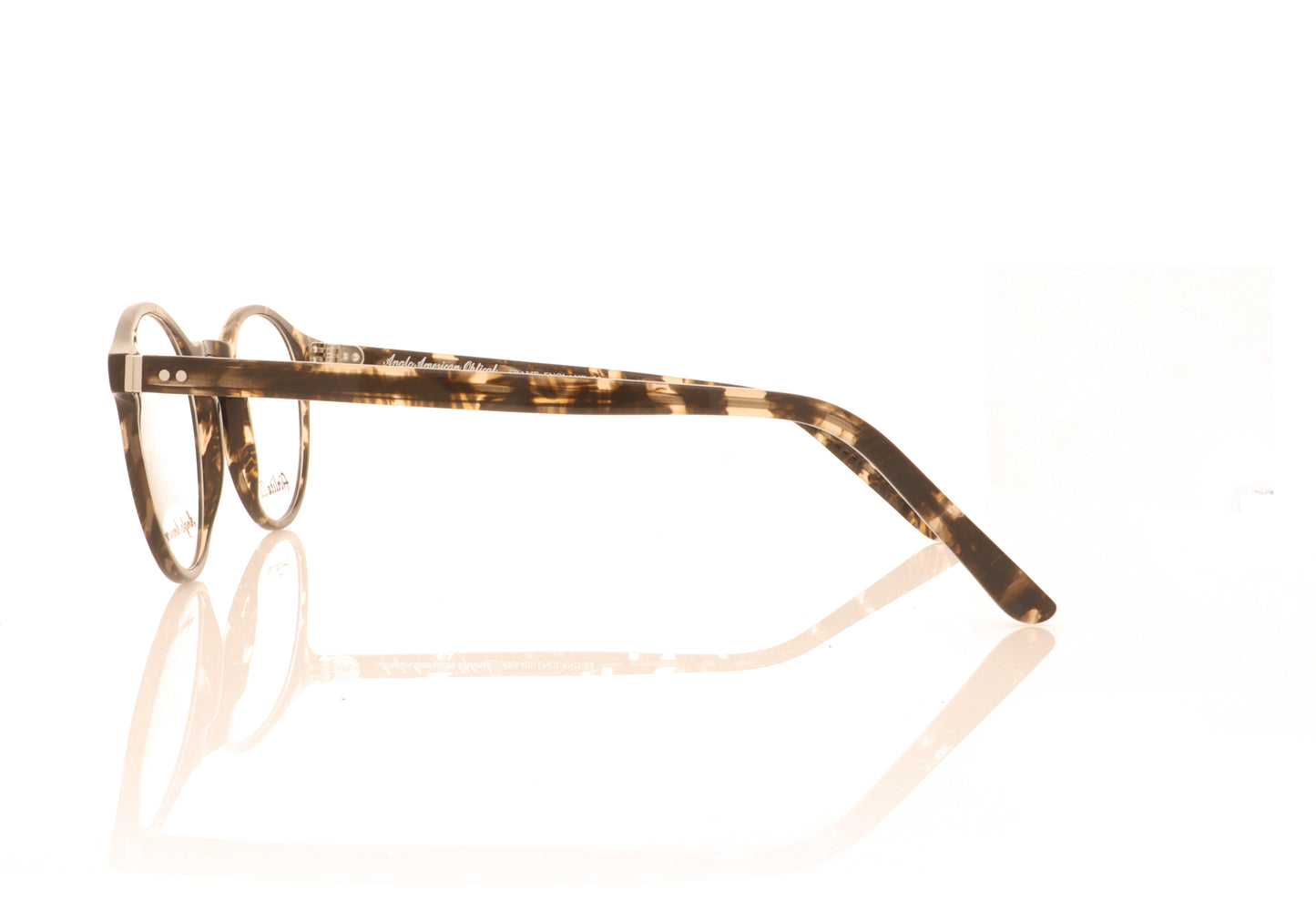 Anglo American Optical Airlite S2 103 FLBR Tortoise Glasses - Side