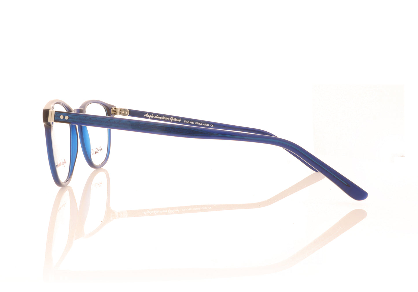 Anglo American Optical Airlite S2 105 OP26 Blue Glasses - Side
