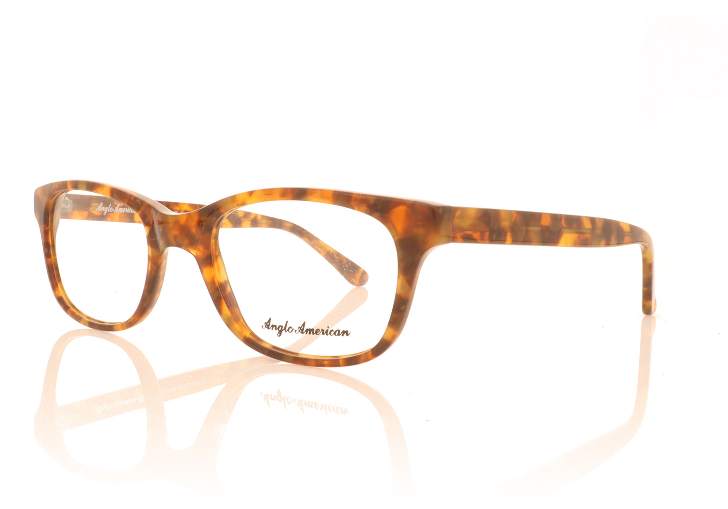 Anglo American Optical Tyler BUT2 Brown Glasses - Angle