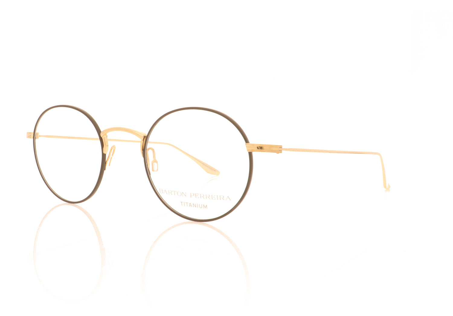 Barton Perreira Savant GOL/BLK Gold Black Glasses - Angle