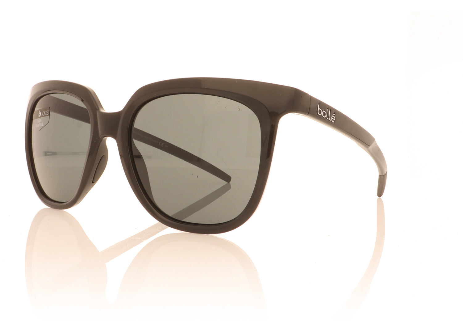 Bollé Glory BS028001 Black Shiny Sunglasses - Angle