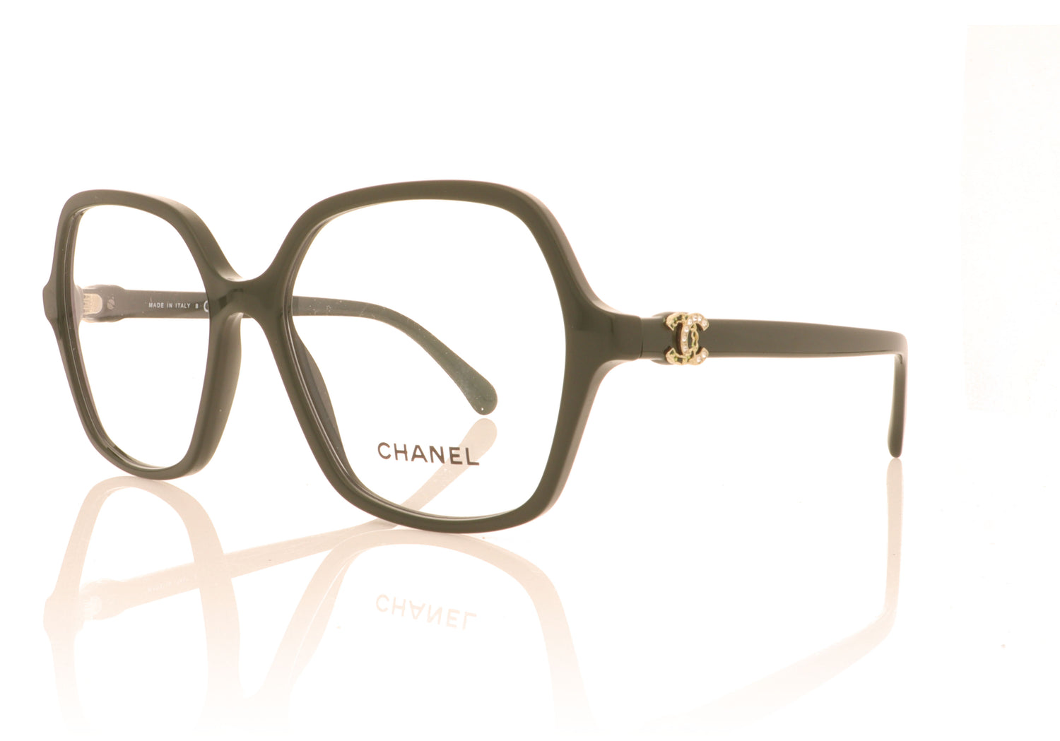 Chanel CH3421B 1702 Olive Glasses - Angle