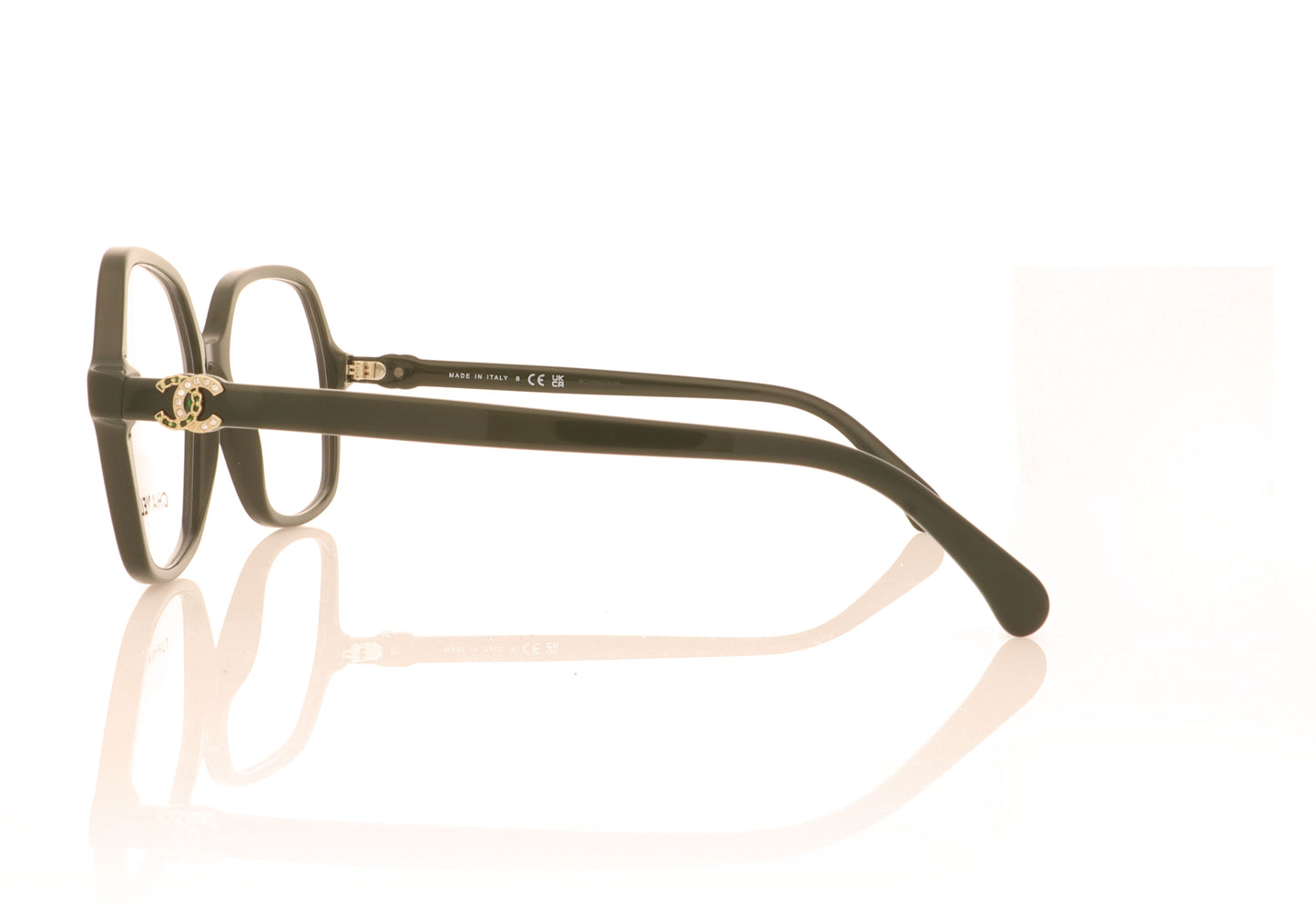 Chanel CH3421B 1702 Olive Glasses - Side
