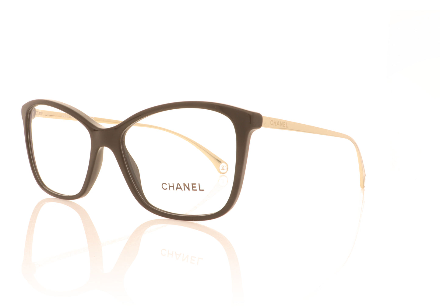 Chanel CH3422 C501 Black Glasses - Angle