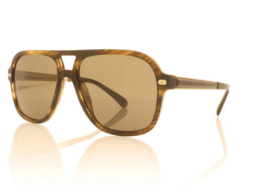 Chanel 0CH5436Q 1667/33 Brown Striped Sunglasses - Angle