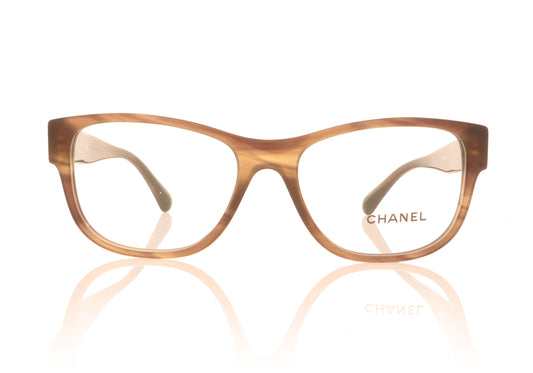 Chanel 0CH3416 C1416 Striped Brown Glasses - Front