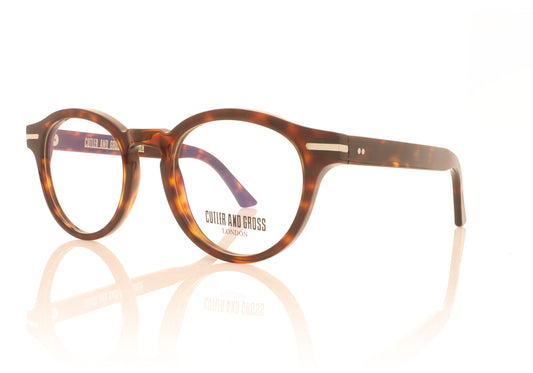 Cutler and Gross CGOP 1338 05 Tortoise Glasses - Angle