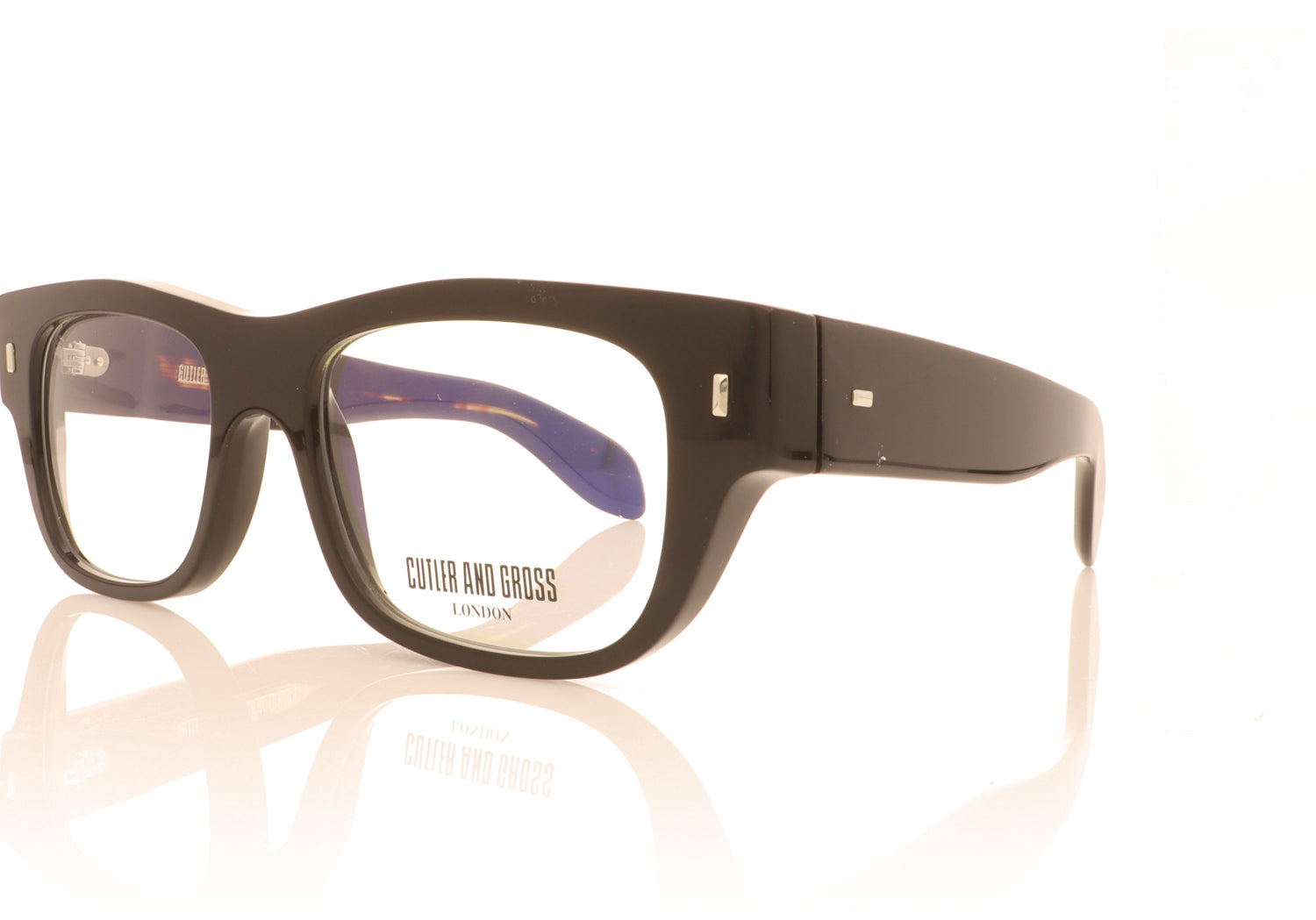 Cutler and Gross CGOP-9692 01 Black Glasses - Angle