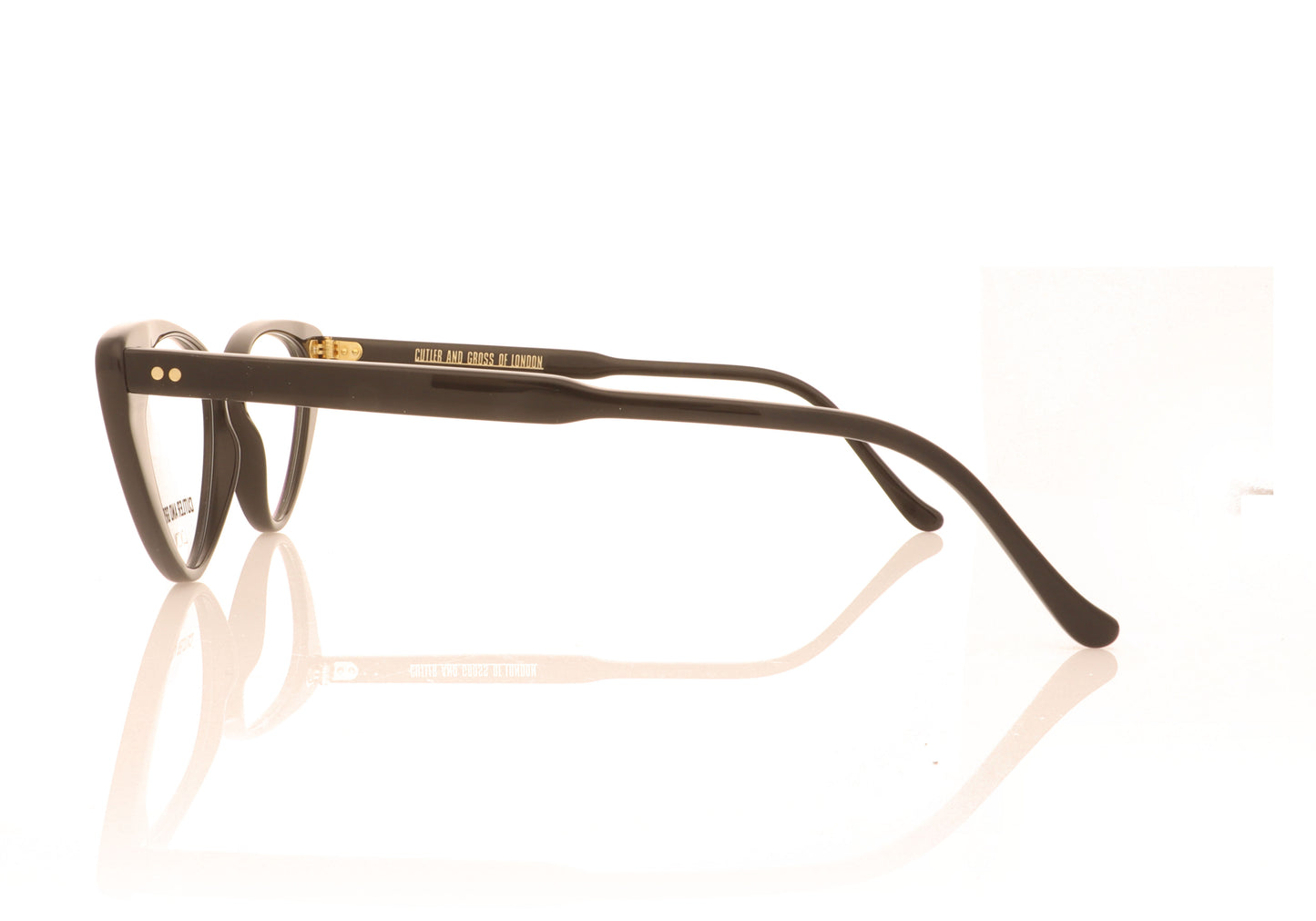 Cutler and Gross 1322 01 Black Glasses - Side
