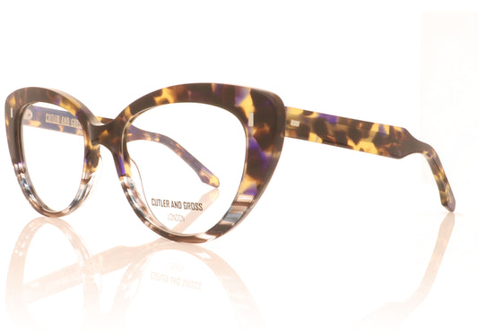 Cutler and Gross 1350 04 Tortoise Glasses - Angle
