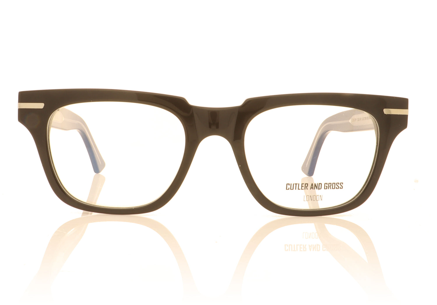 Cutler and Gross CG1355 01 Black Glasses - Front