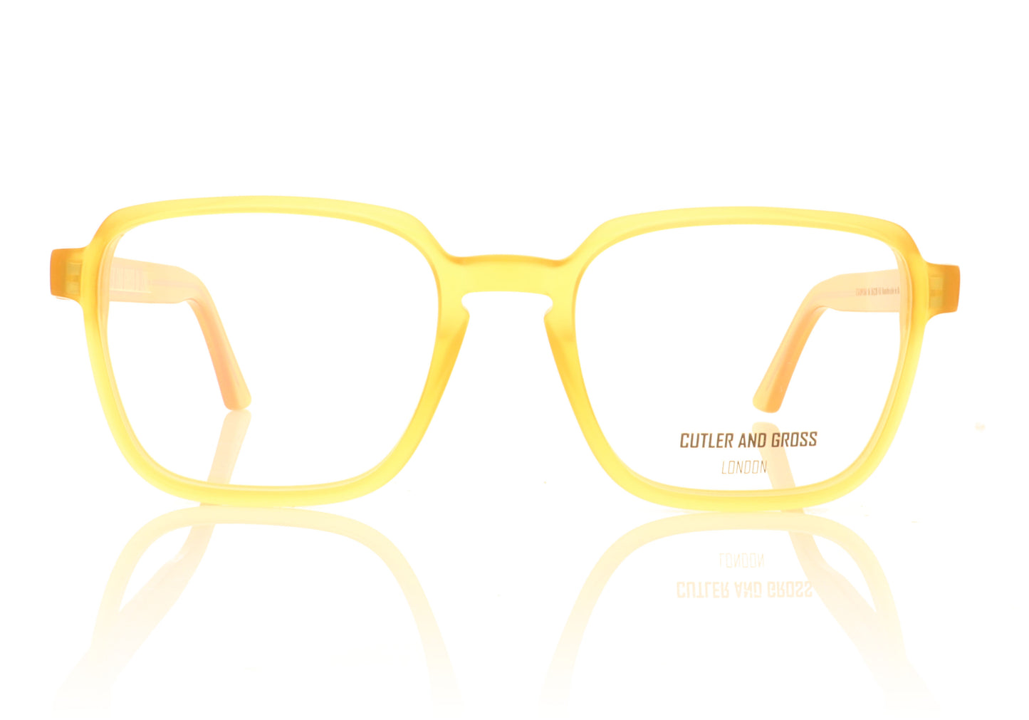 Cutler and Gross 1361 06 Yellow Glasses - Front