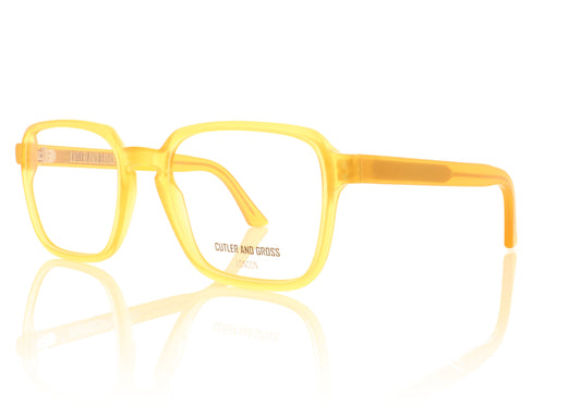 Cutler and Gross 1361 06 Yellow Glasses - Angle