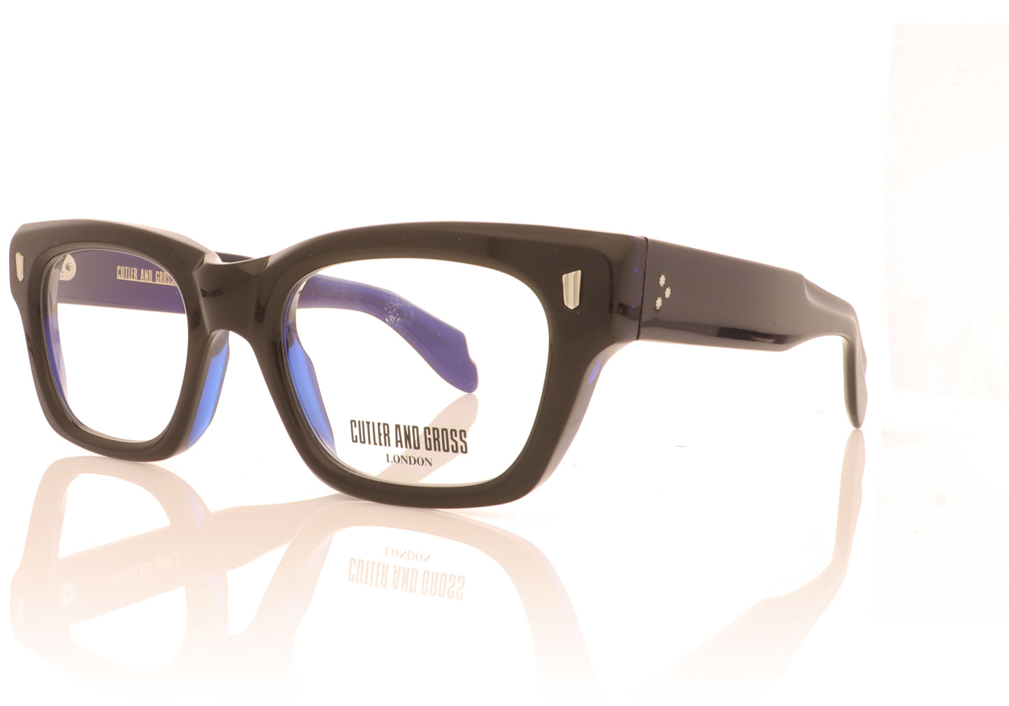 Cutler and Gross 1391 01 Black Glasses - Angle