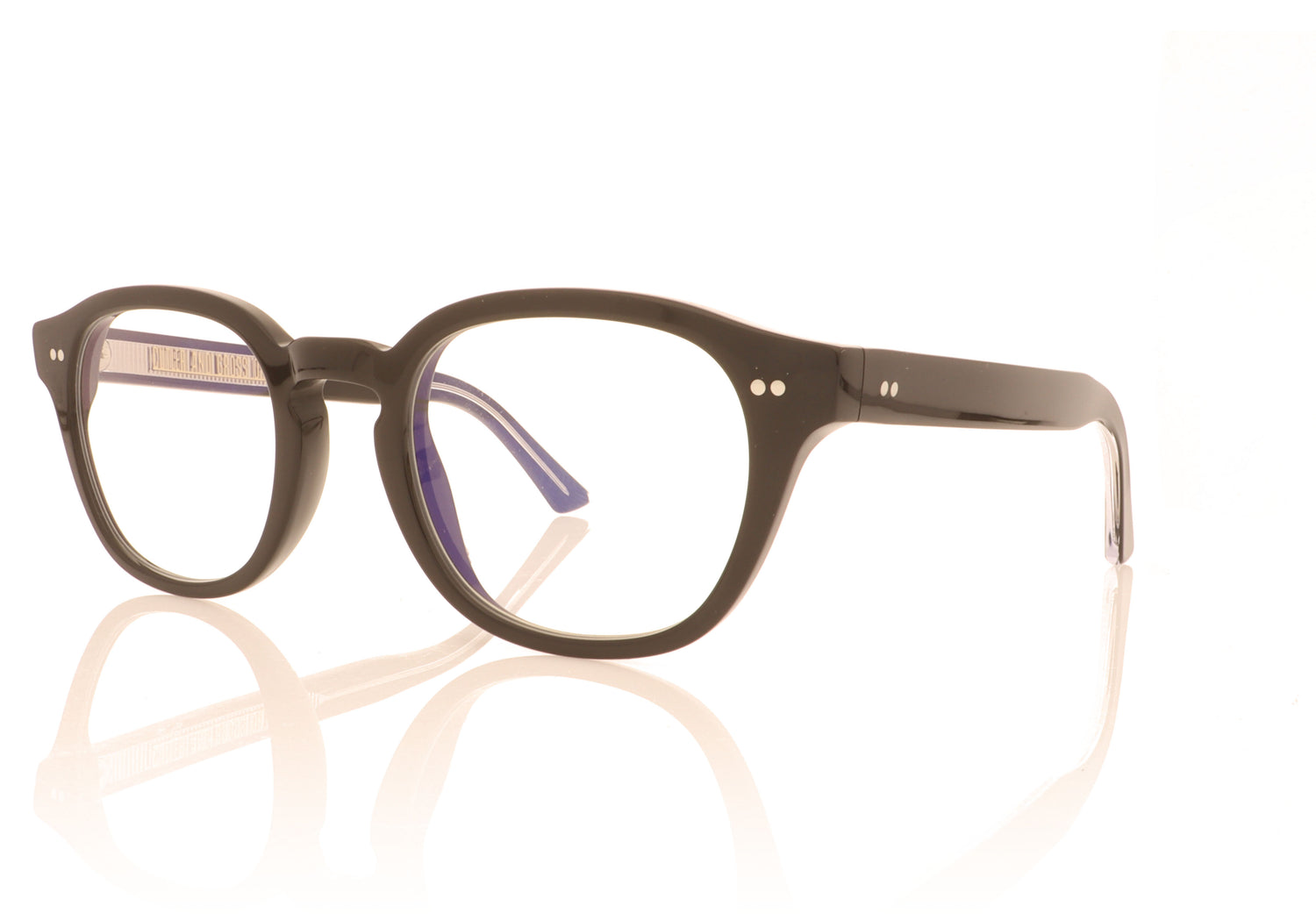 Cutler and Gross 1380 01 Black Glasses - Angle